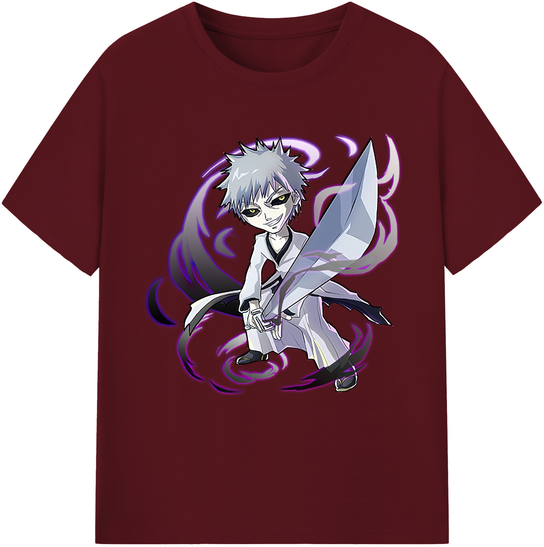 （画像用） ブリーチ 黒崎一護（くろさき いちご）BLEACH Kurosaki Ichigo 綿100％半袖Tシャツ（フロントプリント）